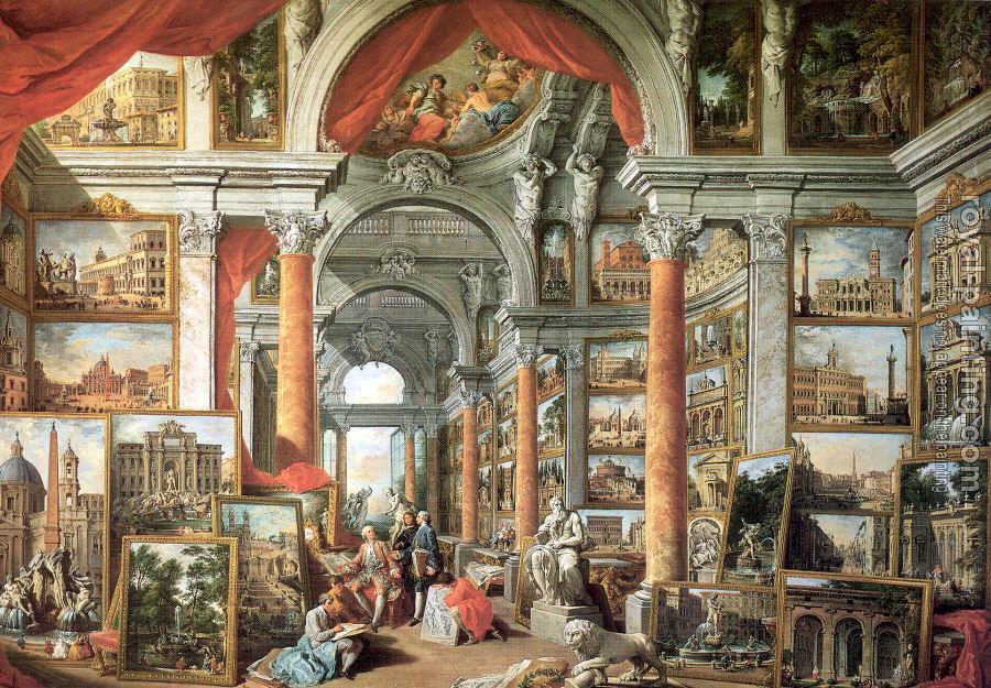 Giovanni Paolo Panini : Picture Gallery with Views of Modern Rome